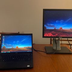 Dell Ultrasharp 1707FPt TFT Monitor 17" Black 4:3 LCD Flat Panel with a Dell vga to hdmi converter