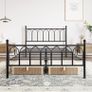 Double Metal Bed Frame 135 x 190 cm with Headboard Image 5