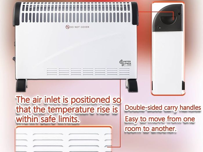 FREE 3 DAY DELIVERY Convector Radiator Heater 2000W Room Heating with Adjustable Thermostat