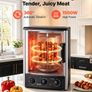 Countertop Vertical Rotating Oven 22L Rotisserie Shawarma Machine, 1500W Kebab Grill Roaster with Heat-Resistant Door, Drip Tray, Timer & Temp Control, Kebab Rack with 7 Skewers Image 2