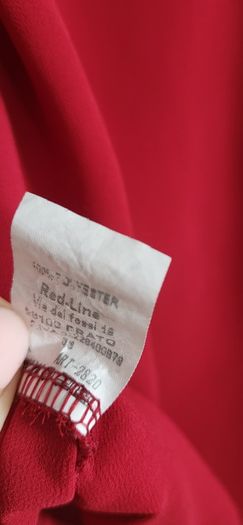RLINEA red embellished zip layered top Sz L (Fit 12-14K)