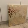 Cream Suede & Gold Leaf Canvas Image 3