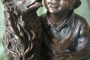 Veronese bronze figurine Boy with Dog