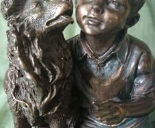 Veronese bronze figurine Boy with Dog