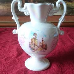 Antique San Marino Ceramic Two Handled Lustre Vase