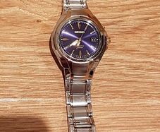 Seiko Kinetic analogue watch with stainless steel strap