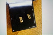 9ct gold earrings with diamond stone
