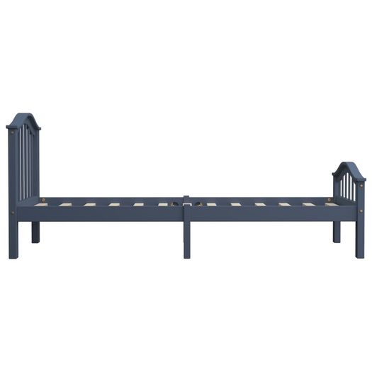 Bed Frame Grey Solid Pinewood 90x200 cm