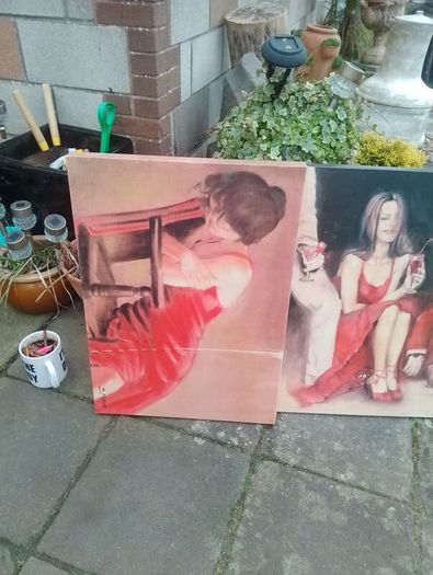 2 matching canvas