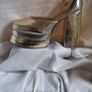 Karen Millen Gold Platform Court Shoes Image 6