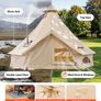 Oxford Bell Tent 4 Seasons 3 m Yurt Tent for Camping with Stove Jack Waterproof Breathable Holds up to 3 People with Zipped Detachable Floor Image 4