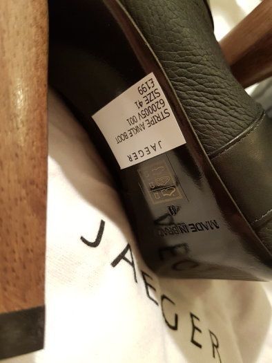JAEGER Black Patent LEATHER Ankle Boots
