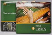 Ireland 2013 Coin Set in Original Folder The Irish Harp 2 Euro to 1 Cent
