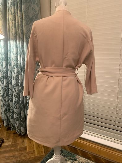 Top shop wrap cream coat. Size 8