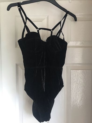 Topshop velvet bodysuit