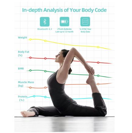 Healthkeep Body fat scale 180 kg - Bluetooth