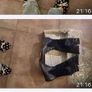 Cressy ladies long navy leather, and suede boots- size 5 Image 6
