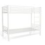 White Metal Single Bunk Bed Frame Image 2