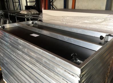 New Staging Platforms Decks as new 2 metre x 1 metre Black Anti Slip finish 750kg per sq metre 1500kg per stage deck