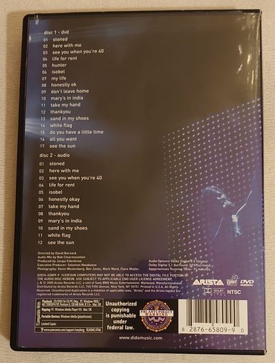 Dido Live - DVD and CD