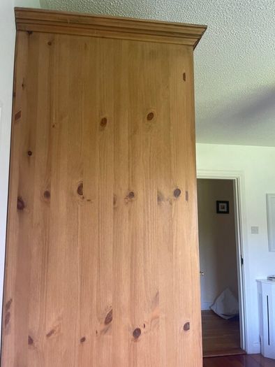 Waxed pine wardrobe