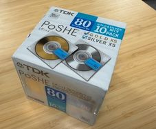 Sealed Pack of 10 New TDK PoSHE Silver/Gold Mix 80 minidiscs