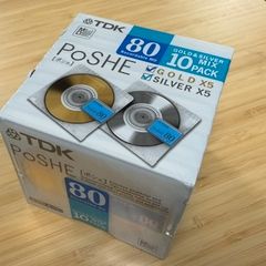 Sealed Pack of 10 New TDK PoSHE Silver/Gold Mix 80 minidiscs