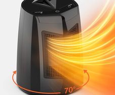 FREE EXPRESS SHIPPING Energy Efficient Electric Heater, 800W PTC Ceramic Fan Heater, Portable Heater with Overheat, Tip-Over Protection & 3 Modes, Space Heater for Room Home Office Indoor