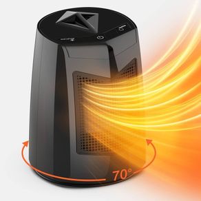 FREE EXPRESS SHIPPING Energy Efficient Electric Heater, 800W PTC Ceramic Fan Heater, Portable Heater with Overheat, Tip-Over Protection & 3 Modes, Space Heater for Room Home Office Indoor