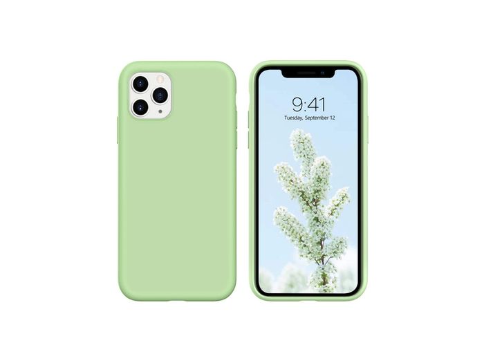 Liquid Silicone Case For iPhone 11 Pro Max Luxury Thin Soft Phone Cover New Matcha Green - FHT9IP11PMLK