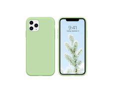 Liquid Silicone Case For iPhone 11 Pro Max Luxury Thin Soft Phone Cover New Matcha Green - FHT9IP11PMLK