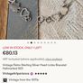 Vintage 1970's 925 sterling silver bracelet Image 2
