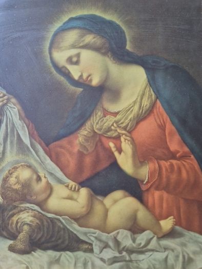 Vintage Madonna and Child Old Irish. Religious.