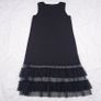 Kokomarina by Antoine Coelenbier Black Sleeveless Tulle Mesh Tiered Ruffle Hem Midi Dress XL Image 8