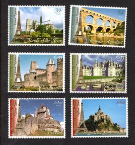 2006 United Nations (Geneva, Vienna & New York) World Heritage - France Commemorative Stamps Mint Never Hinged (MNH)