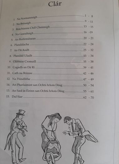 old Gaeilge history school book