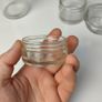 214 - Set of 5 Vintage Clear Glass Decorative Collectible Jars Ramekins Image 4