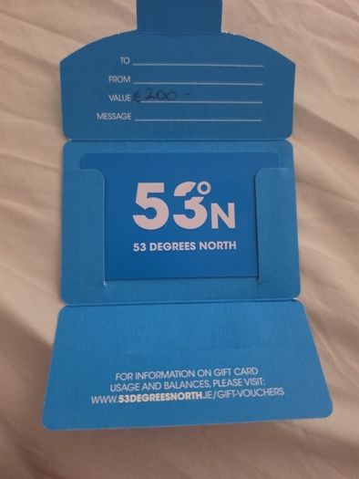 53 Degrees North voucher