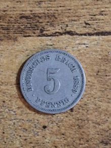 German Empire, Germany, 5 Pfennig 1889 E - free standard postage