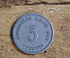German Empire, Germany, 5 Pfennig 1889 E - free standard postage