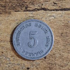 German Empire, Germany, 5 Pfennig 1889 E - free standard postage