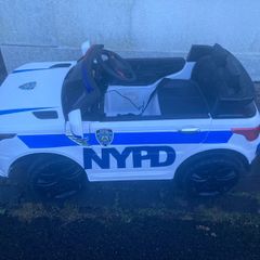 12v electric chargeable nypd police jeep