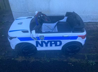 12v electric chargeable nypd police jeep