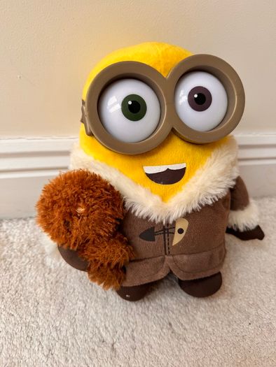 Minions Bob with Teddy Bear Soft Toy Minion Despicable Me Soft Plush approx. 30 cm. Used Please see photos