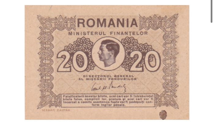 Romania - 20 ( Douazeci ) Lei , Mihai I , 1945
