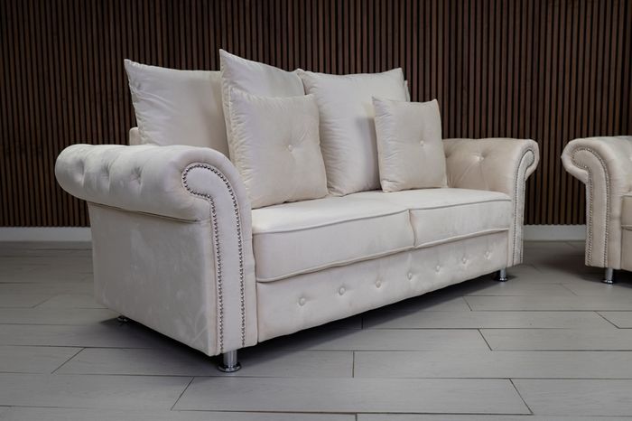 Olympia Cream Scatter Cushions Sofa Set