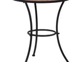 Mosaic Bistro Table Orange/Grey 60cm Ceramic