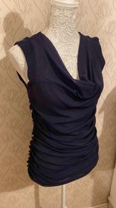 Top Mexx ruched layers Navy
