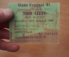 Thin Lizzy replica concert ticket