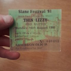 Thin Lizzy replica concert ticket